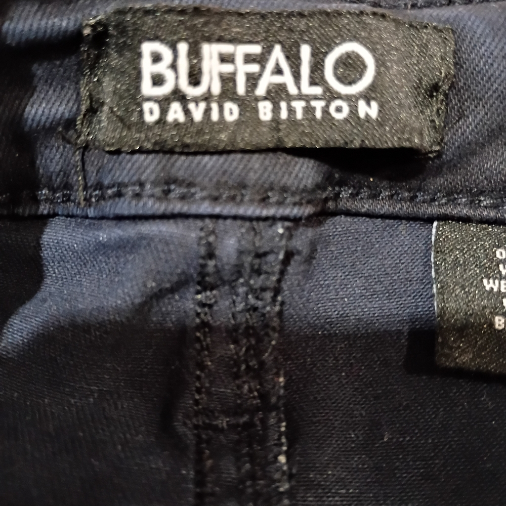 EUC‎ Size 12/32 BUFFALO DAVID BITTON Navy Mid-Rise Stretch Skinny Comfy Jeans - Picture 7 of 12